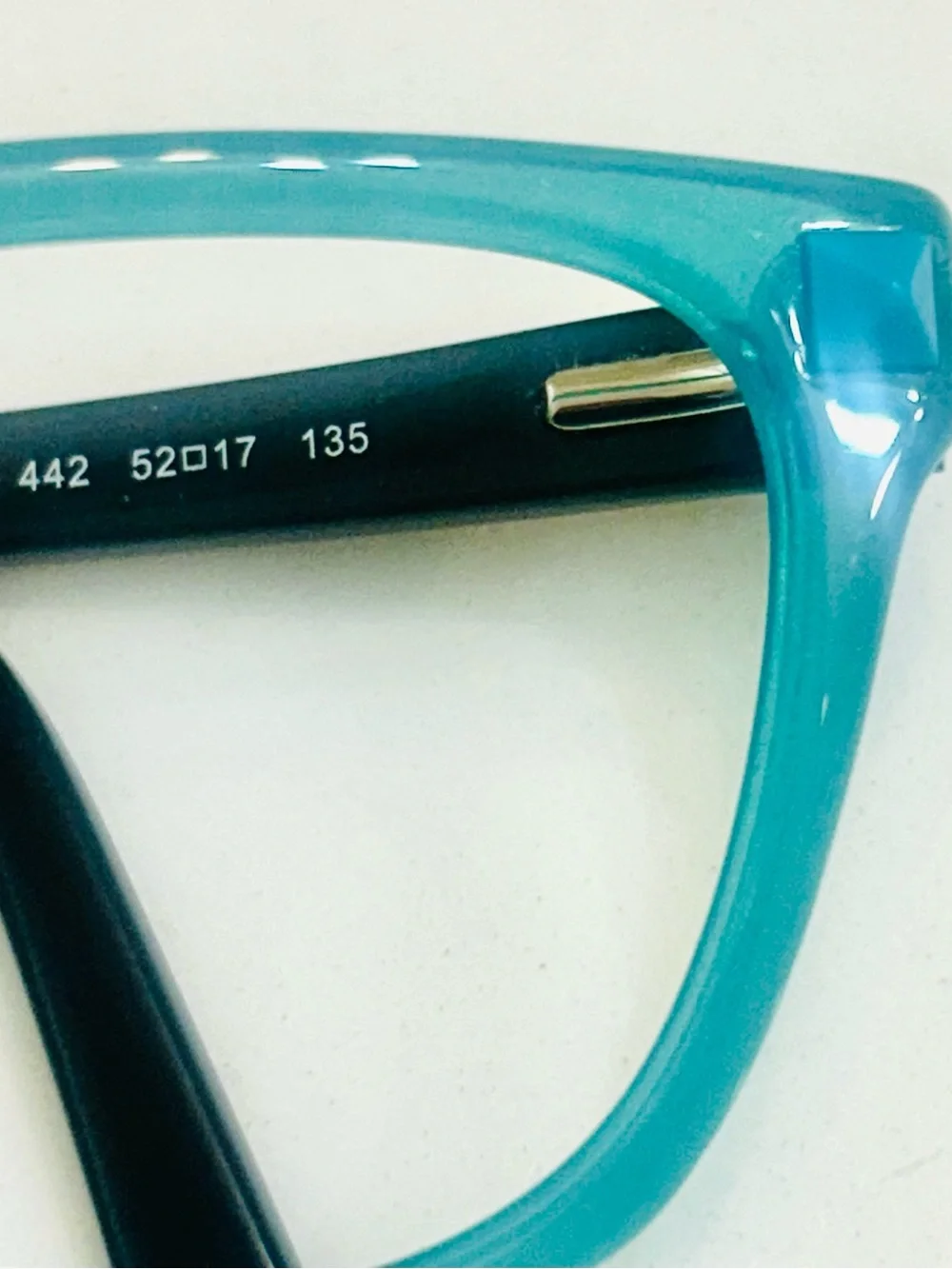Valentino w/ studs two-Pair Eyeglasses Frame ONLY in Teal and Black/cream